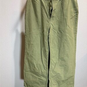 Old Navy Olive Green Wide Leg Ankle Pants